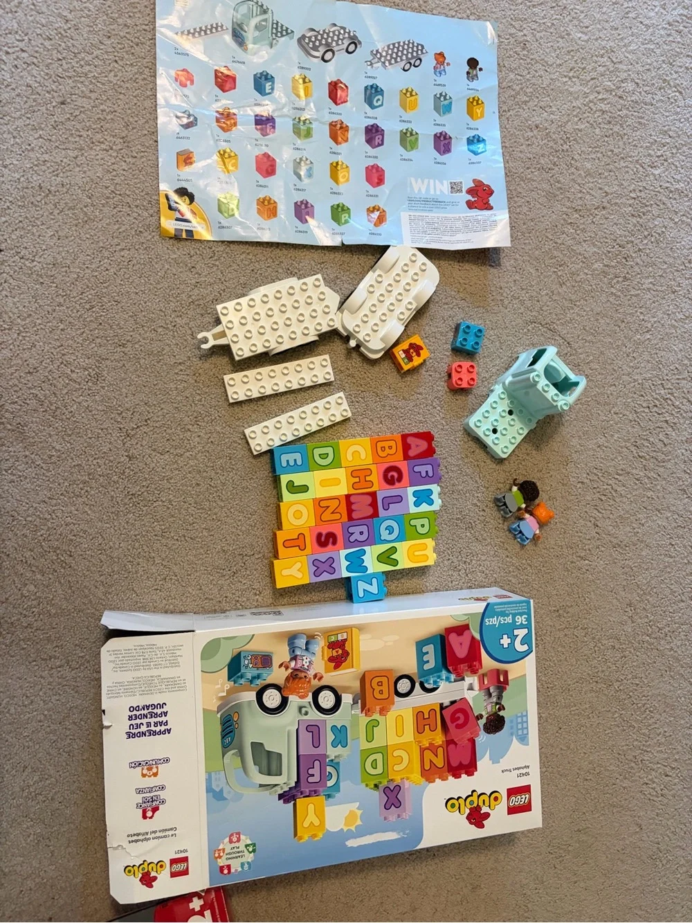 LEGO Duplo First Alphabet Truck 10915 Toy Block 36 Pieces